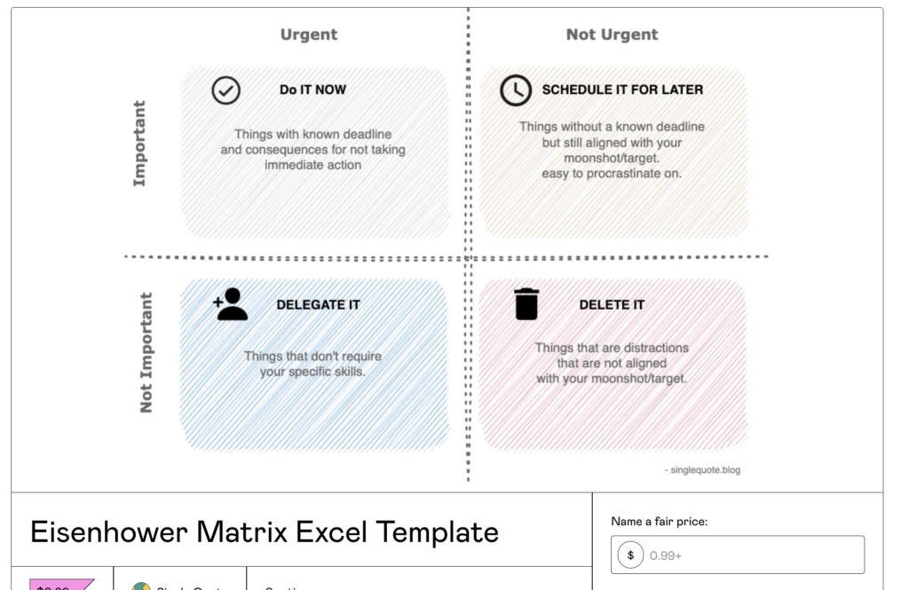 SingleQuoteBlog - Productivity Tools - Excel template